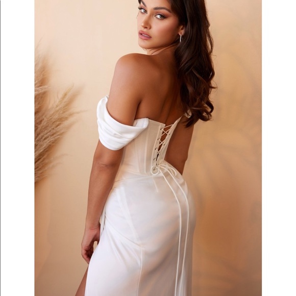 Satin Corset Bridal Gown - Picture 5 of 9